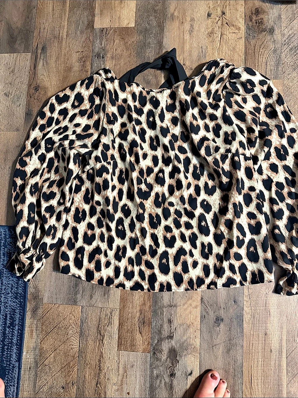 Leopard Print Long Sleeve Blouse size 2x